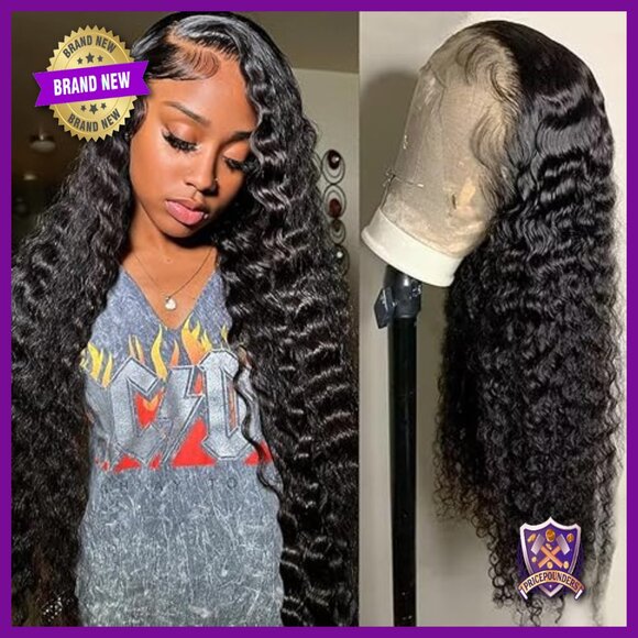 13x6 Deep Wave Lace Front Wig Human Hair 180% Density Glueless main image 6